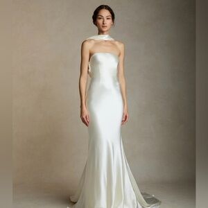 Danielle Frankel River Dress, silk strapless